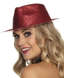 Hoed Sparkle Rood