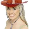 Glitter Cowboy Hoed Rood