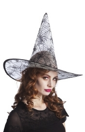 Heksenhoed Doorzichtig Met Spinnenweb