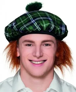Schotse Baret Tartan Groen
