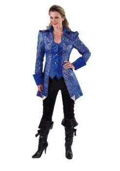 Jas Markiezin Brocaat Blauw