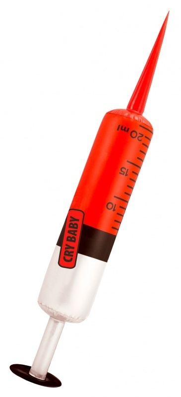 Opblaasbare Spuit Rood/wit/zwart 1 Opblaasbare Spuit Rood/wit/zwart