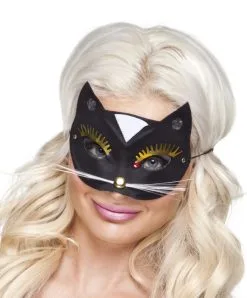 Oogmasker Kat Zwart Deluxe