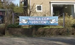 Banner Hoera Een Jongen