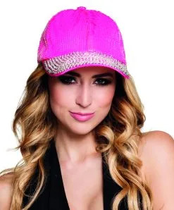 Baseball Pet Bling Bling Hotpink